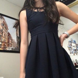 Cutout Patterned Collar Dress